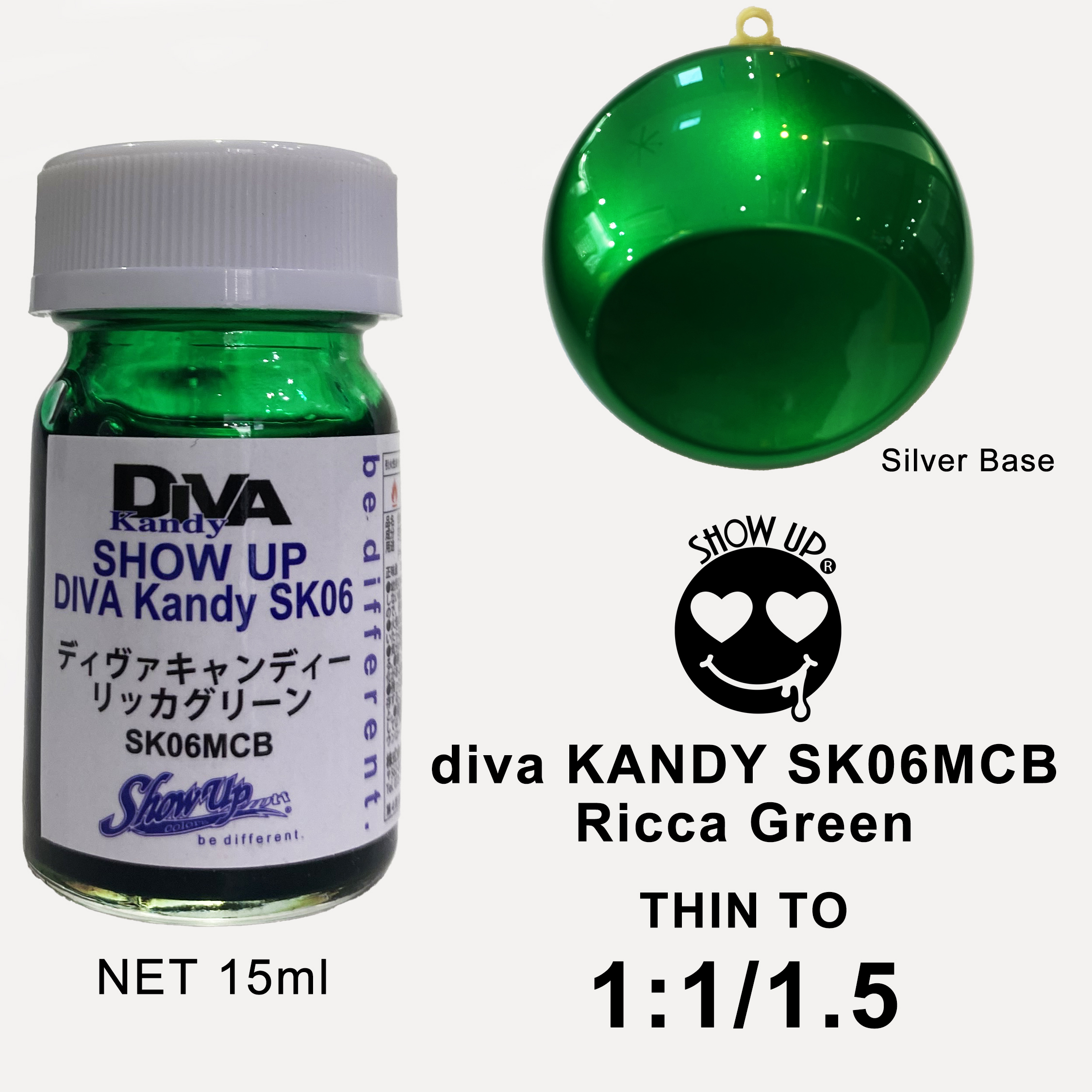 SHOW UP- DIVA Kandy Ricca Green micro bottle (15ml)