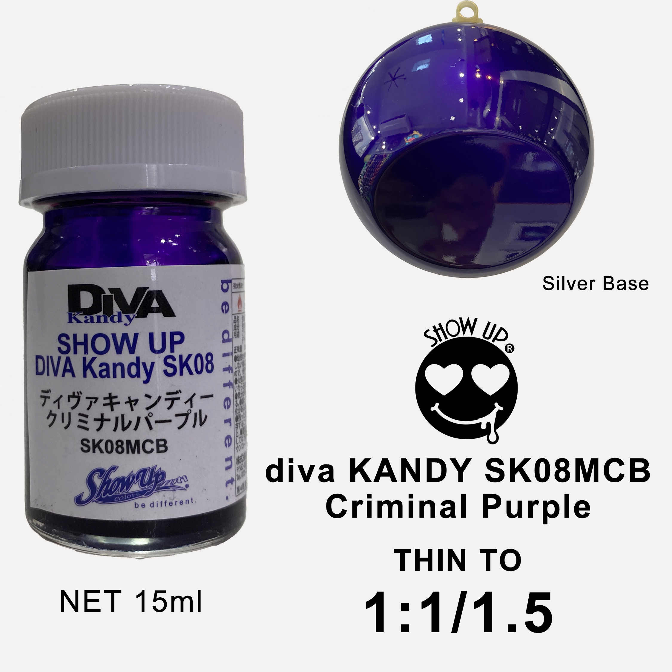 SHOW UP- DIVA Kandy Criminal Purple micro bottle (15ml)