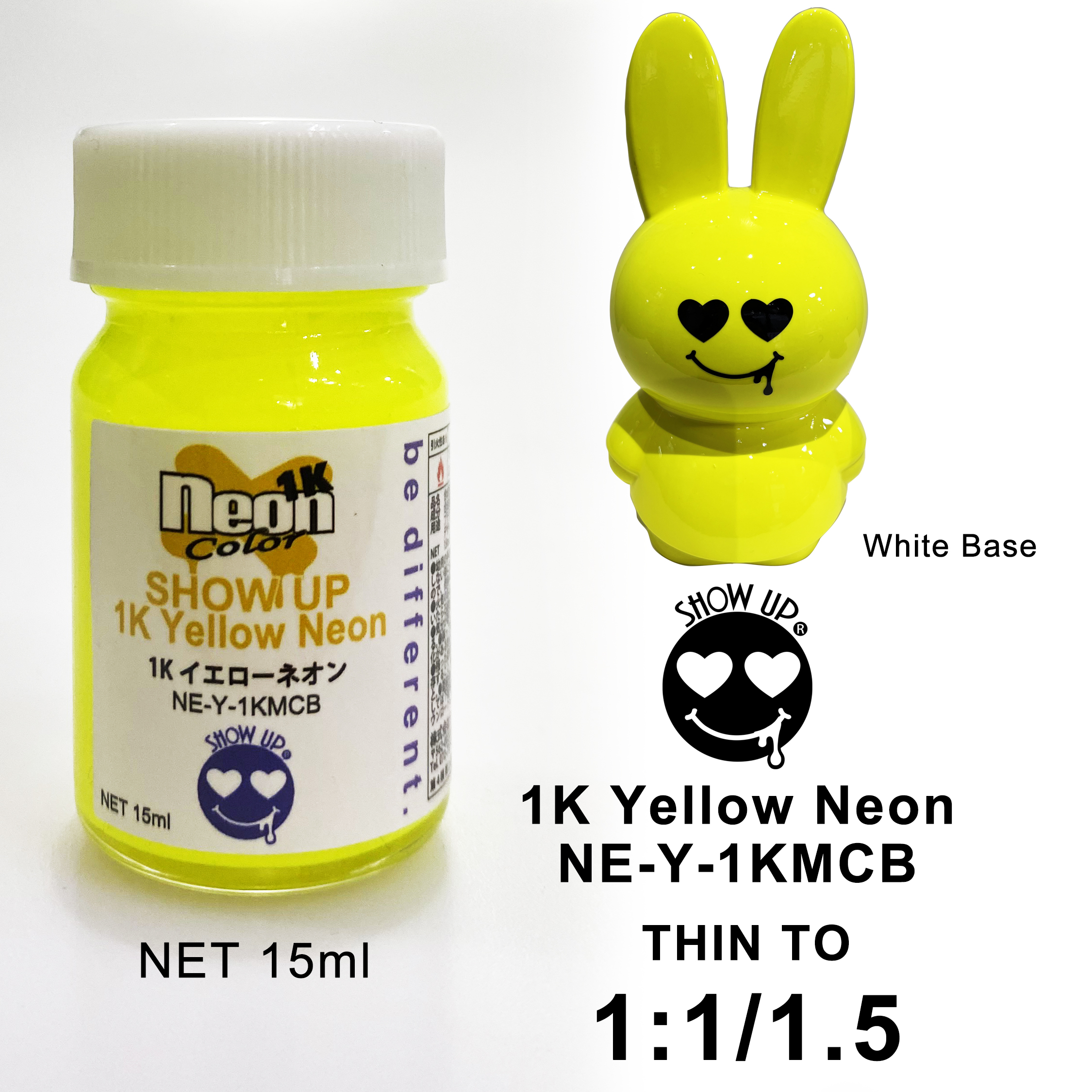 SHOW UP- 1K Yellow Neon micro bottle (15ml)