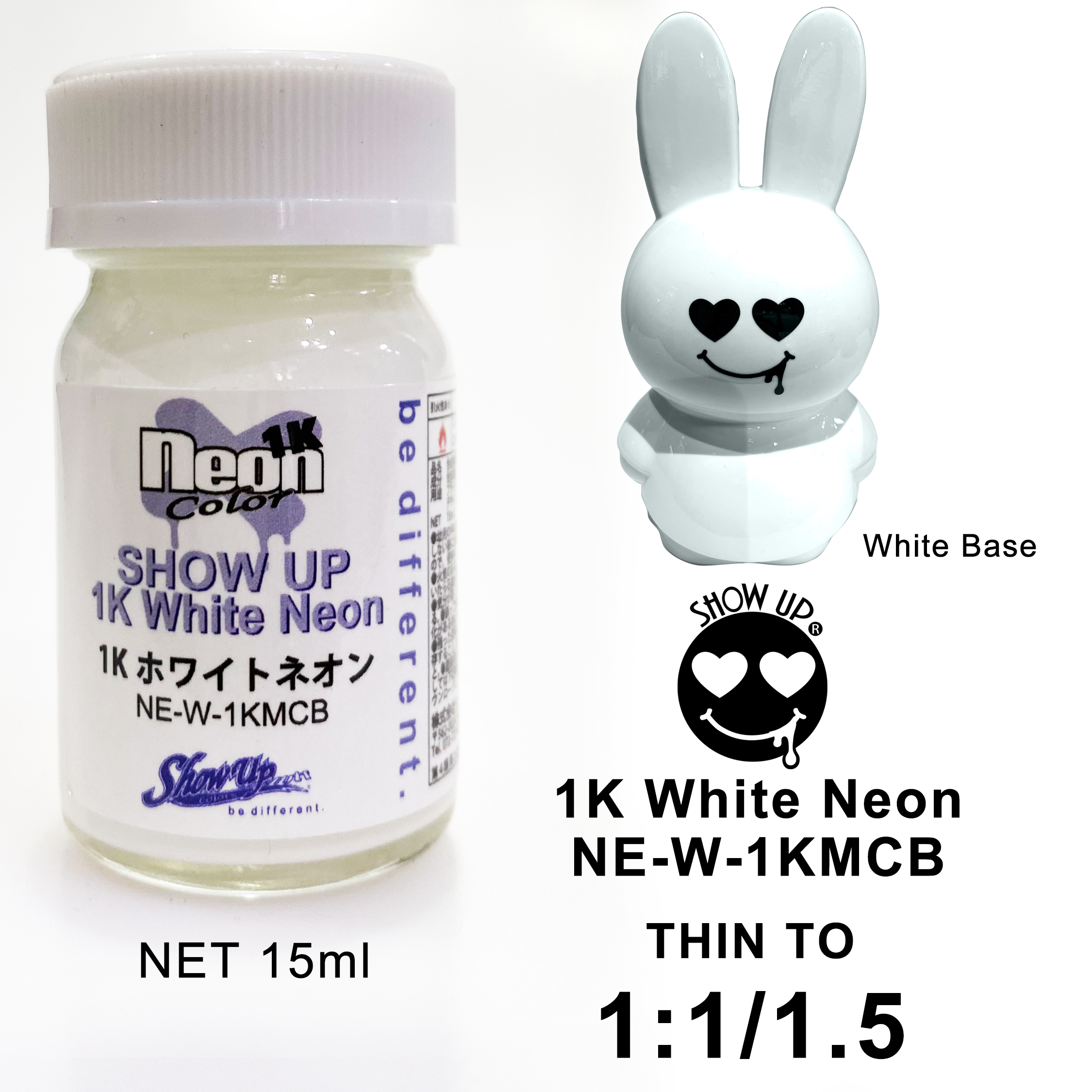 SHOW UP- 1K White Neon micro bottle (15ml)