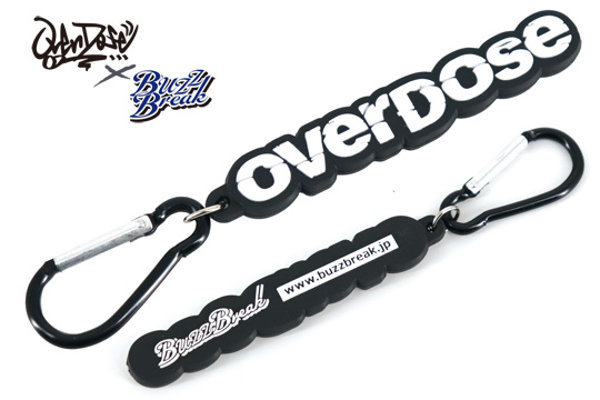 BB-KE-003 BUZZ BREAK Rubber Keychain OVERDOSE A Letter Type