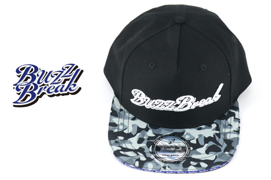 BB-CA-005 BUZZ BREAK Black Camouflage Cap