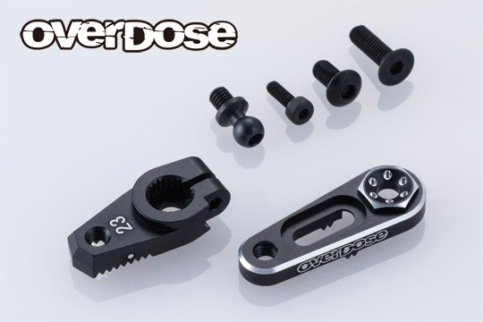 OVERDOSE OD3886  JT Aluminum Direct Servo Horn Type-2 (Black/Sanwa,KO)