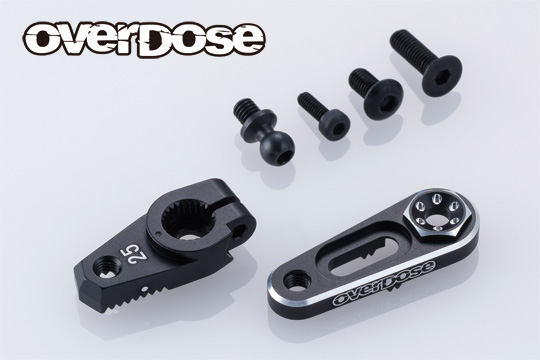 OVERDOSE OD3889  JT Aluminum Direct Servo Horn Type-2 (Black/Futaba)