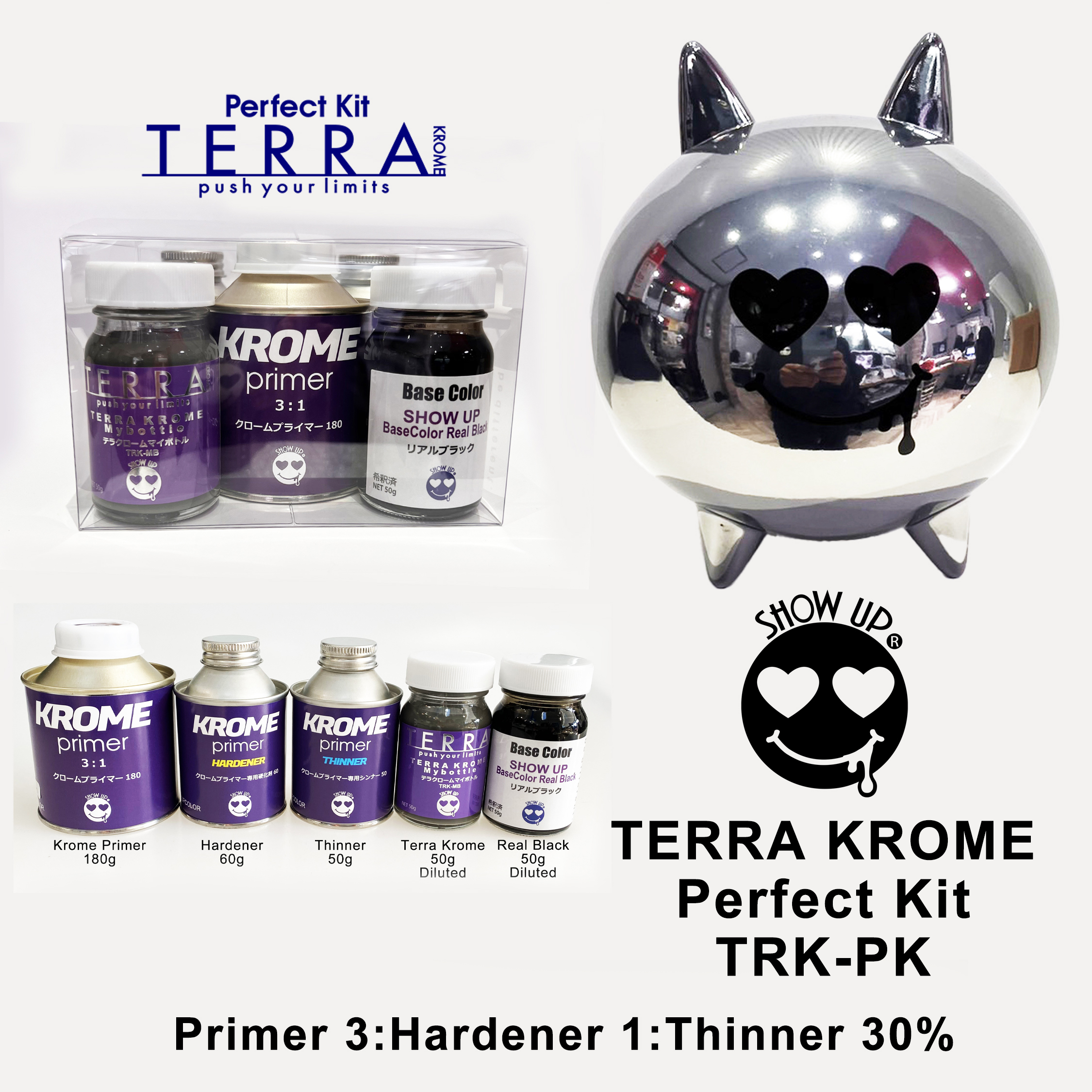 SHOW UP- TERRA KROME PERFECT KIT (5 pc set) TRK-PK