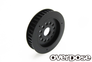 OVERDOSE OD3859 Machine Cut Wide Diff Pulley 39T (POM/Black)