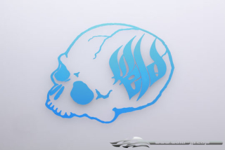 OVERDOSE OD1853b  Weld Skull Sticker / Plating Blue