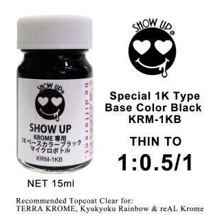 SHOW UP- KROME 1K Basecolor Black micro bottle 15ml KRM-1KC