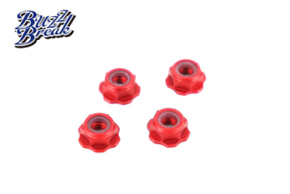 BB-LN-007 BuzzBreak BB LOCK NUT (Low-height nylon type/Red/4pcs)