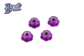 BB-LN-008 BuzzBreak BB LOCK NUT (Low-height nylon type/Purple/4pcs)