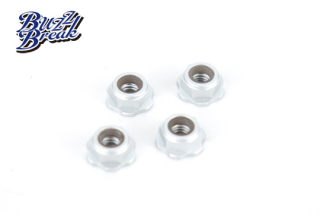 BB-LN-009 BuzzBreak BB LOCK NUT (Low-height nylon type/Silver/4pcs)