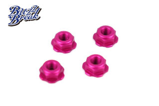 BB-LN-015 BuzzBreak BB LOCK NUT (Low height serrated type/Pink/4pcs)